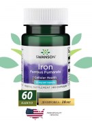 Заказать Swanson Iron Ferrous Fumarate 18 мг 60 капс
