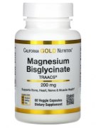 Заказать California Gold Nutrition Magnesium Bisglycinate 200 мг 60 вег капс